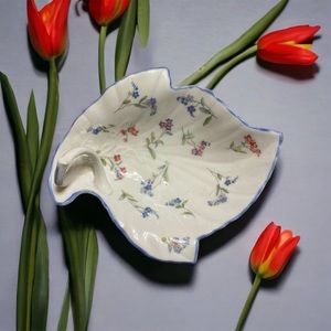 Royal Worcester Forget-Me-Not Decorative Candy Dish/ Nut Dish Cottagecore